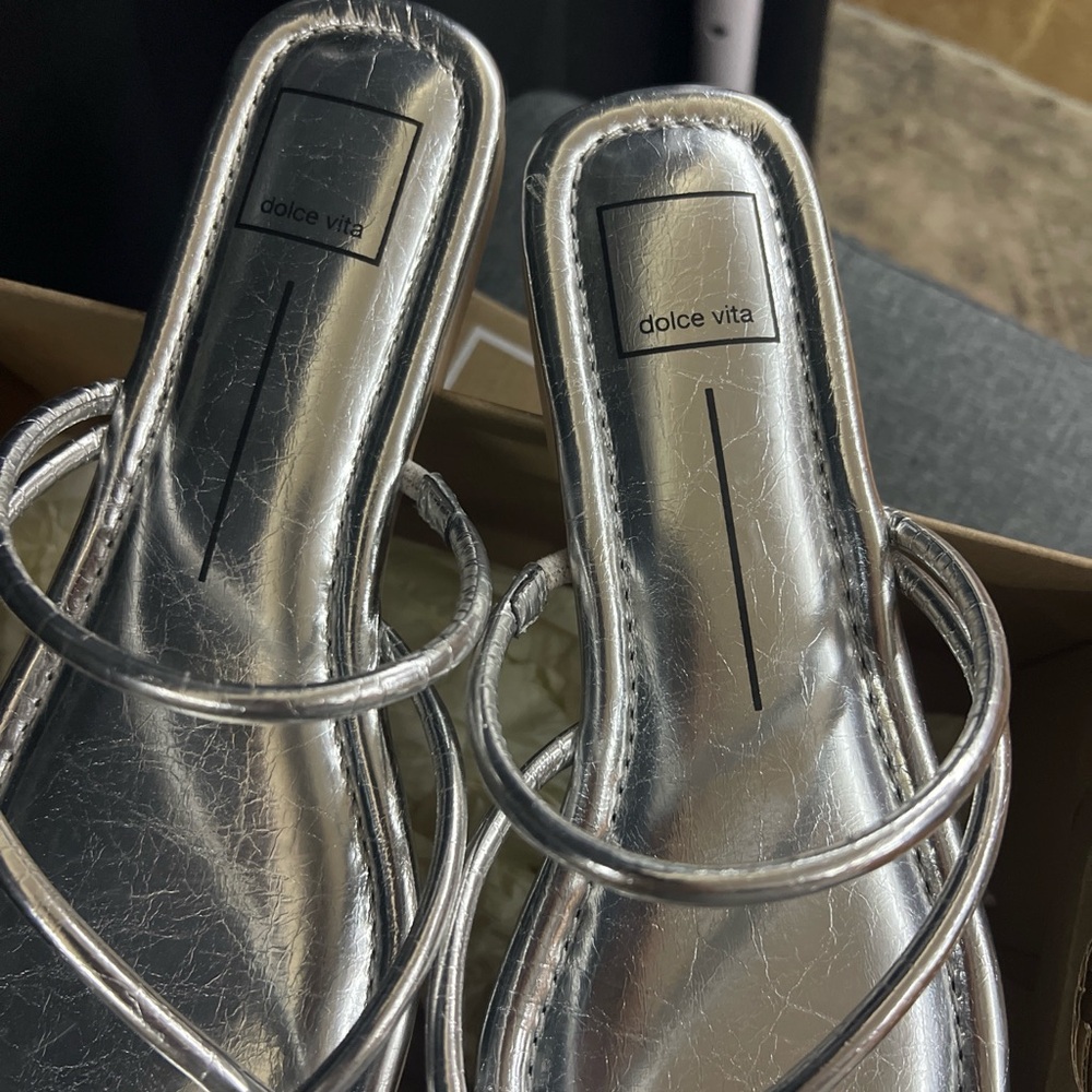 Dolce Vita Metallic Silver Sandals
